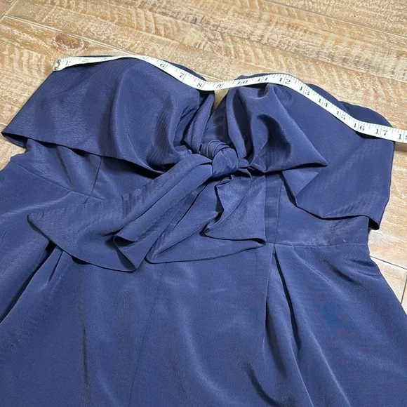 Lulu’s Inez Navy Blue Tie-Front Romper size XL - Picture 4 of 11